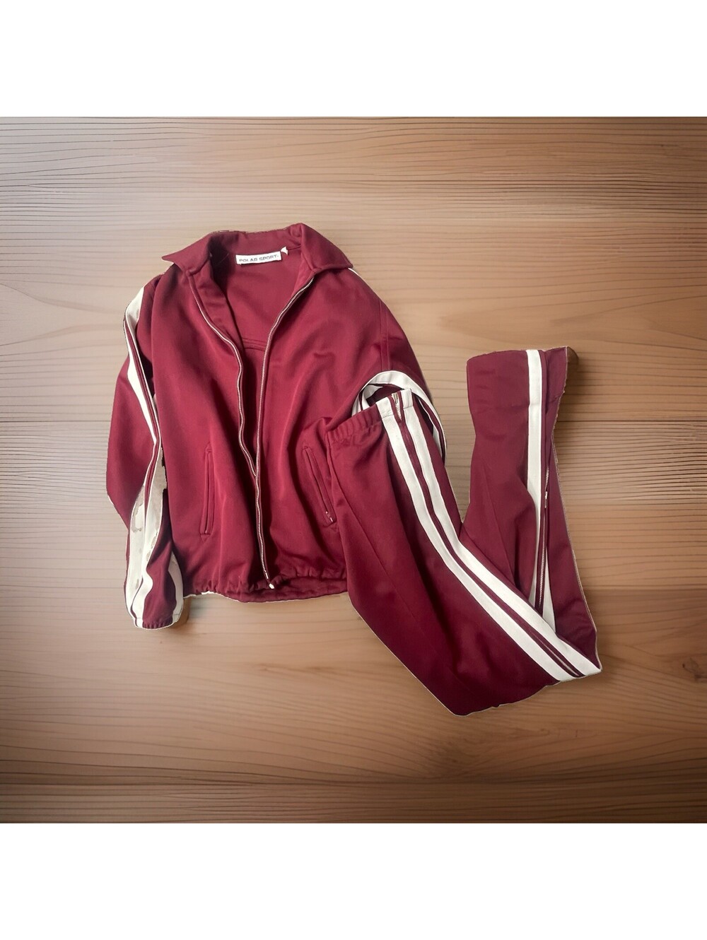 Vintage Polar Sport Sweat Suit Set Maroon